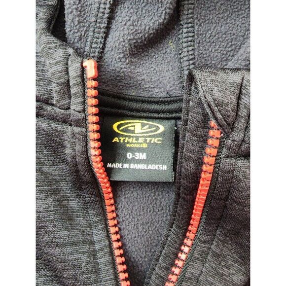 2 Athletic Works 0-3 Months Zip Up Hoodies Infants - Picture 7 of 13